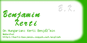 benjamin kerti business card